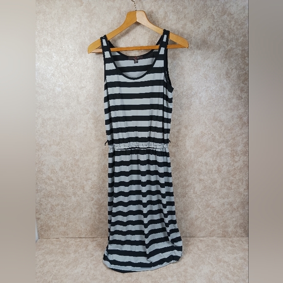 FEVER Striped Maxi Dress Size Small - Picture 1 of 8